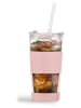 Vialli Design Isoleerglas met rietje lichtroze - 600 ml