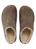 Kaiser Naturfellprodukte Klapki wełniane "Lina" w kolorze szarobrązowym