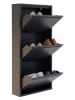 Evila Schuhregal in Anthrazit - (B)50 x (H)103 x (T)15 cm