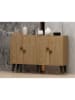 Evila Sideboard "Ahart" lichtbruin - (B)120 x (H)80 x (D)30 cm