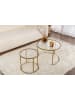 Evila 2-delige set: salontafels "Aurum" transparant/goudkleurig