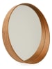 Evila Lustro ścienne "Bias" w kolorze jasnobrązowym - Ø 80 cm