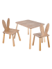 Evila 3tlg. Set: Kinderstühle in Hellbraun