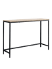 Evila Sidetable "Canvas" lichtbruin/zwart - (B)100 x (H)80 x (D)30 cm