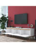 Evila TV-Regal in Weiß - (B)180 x (H)48,6 x (T)35 cm