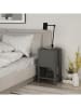 Evila Nachttisch "Ema" in Anthrazit - (B)30 x (H)55 x (T)30 cm