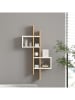 Evila Wandmeubel "Emse" bruin/wit - (B)53,8 x (H)108 x (D)19,6 cm