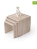 Evila 3tlg. Set: Couchtisch in Beige
