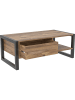 Evila Salontafel "Haldizen" bruin/zwart - (B)105 x (H)40 x (D)55 cm