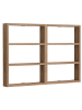 Evila Wandregal ''Hexa'' in Hellbraun - (B)86,4 x (H)60 x (T)9 cm