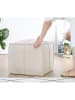 Evila Pouf in Beige - (B)52 cm - (H)44 cm - (T)52 cm