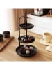 Evila Etagere "Kalki" in Schwarz - (H)32 cm