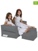 Evila 3tlg. Kinder-Sitzsack-Set in Grau