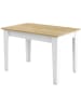 Evila Küchentisch "Kiev" in Eiche/ Weiß - (B)110 x (H)75 x (T)72 cm