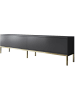 Evila TV-meubel "Lord" antraciet/goudkleurig - (B)180 x (H)47 x (D)30 cm