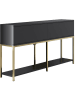 Evila Konsole "Lord" in Anthrazit/ Gold - (B)150 x (H)80 x (T)30 cm