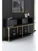 Evila Sideboard "Lord" in Schwarz/ Gold - (B)150 x (H)80 x (T)30 cm