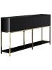 Evila Sideboard "Lord" in Schwarz/ Gold - (B)150 x (H)80 x (T)30 cm
