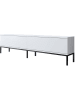 Evila TV-Regal "Lord" in Weiß/ Schwarz - (B)180 x (H)47 x (T)30 cm