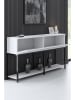 Evila Sideboard "Lord" wit/zwart - (B)150 x (H)80 x (D)30 cm