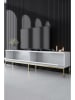 Evila TV-meubel "Lord" wit/goudkleurig - (B)180 x (H)47 x (D)30 cm