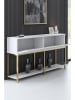Evila Sideboard "Lord" wit/goudkleurig- (B)150 x (H)80 x (D)30 cm