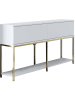 Evila Sideboard "Lord" wit/goudkleurig- (B)150 x (H)80 x (D)30 cm