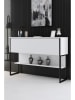 Evila Sideboard "Luxe" wit/zwart - (B)120 x (H)80 x (D)30 cm