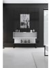 Evila Sideboard "Luxe" wit/zwart - (B)120 x (H)80 x (D)30 cm
