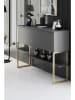 Evila Sideboard "Luxe" in Grau/ Gold - (B)120 x (H)80 x (T)30 cm