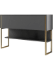 Evila Sideboard "Luxe" grijs/goudkleurig - (B)120 x (H)80 x (D)30 cm