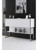 Evila Sideboard "Luxe" in Weiß/ Silber - (B)120 x (H)80 x (T)30 cm