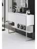 Evila Sideboard "Luxe" in Weiß/ Silber - (B)120 x (H)80 x (T)30 cm