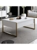 Evila Salontafel "Luxe" wit/goudkleurig - (B)90 x (H)40 x (D)60 cm