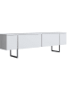 Evila TV-meubel "Luxe" wit/zilverkeurig - (B)180 x (H)50 x (D)30 cm