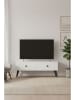 Evila TV-meubel "Mona" wit/zwart - (B)120 cm x (H)40,5 x (D)32 cm