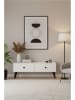 Evila TV-meubel "Mona" wit/zwart - (B)120 cm x (H)40,5 x (D)32 cm