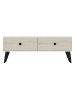 Evila TV-meubel "Mona" beige/zwart - (B)120 cm x (H)40,5 x (D)32 cm