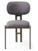 Evila 2-delige set: eetkamerstoelen "Muriz" donkergrijs - (B)43 x (H)83 x (D)47,5 cm