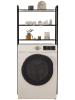 Evila Wasmachinekast "Nigel" zwart - (B)68 x (H)150 x (D)24 cm