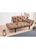 Evila Sofa "Nitta" lichtbruin - (B)155 x (H)85 x (D)70 cm