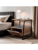 Evila Nachttisch "Pal" in Hellbraun - (B)45 x (H)50 x (T)40 cm