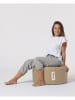 Evila Poef beige - (H)45 x Ø 45 cm