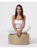 Evila Pouf in Beige - (H)45 x Ø 45 cm