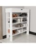 Evila Schoenenkast "Royal" wit - (B)80 x (H)90 x (D)30 cm