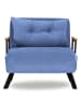 Evila Schlafsessel "Sando" in Hellblau - (B)60 x (H)78 x (T)78 cm