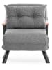 Evila Schlafsessel "Sandro" in Grau - (B)78 x (H)69 x (T)50 cm