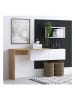 Evila 2-delige set: bureau met wandmeubel wit/naturel