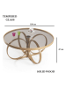 Evila Salontafel "Tokyo" beige - (B)100 x (H)47 cm