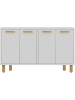 Evila Sideboard "Venedik" in Weiß - (B)120 x (H)73,6 x (T)29,6 cm